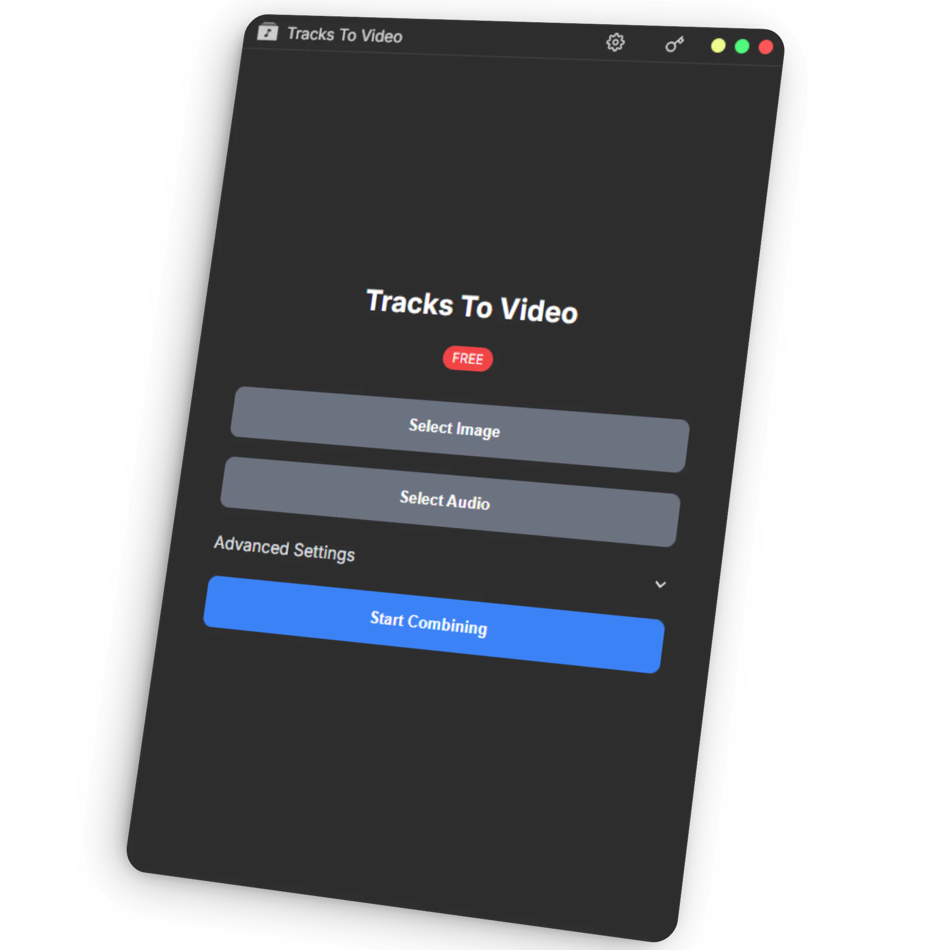 TracksToVideo software interface